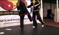 Defending yourself by kicking